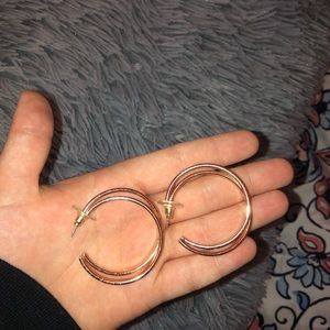 Rose Gold Hoops